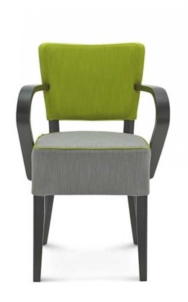 Krzesło tapicerowane Tulip 2  B-9608/1 z podłokietnikiem buk, Fameg